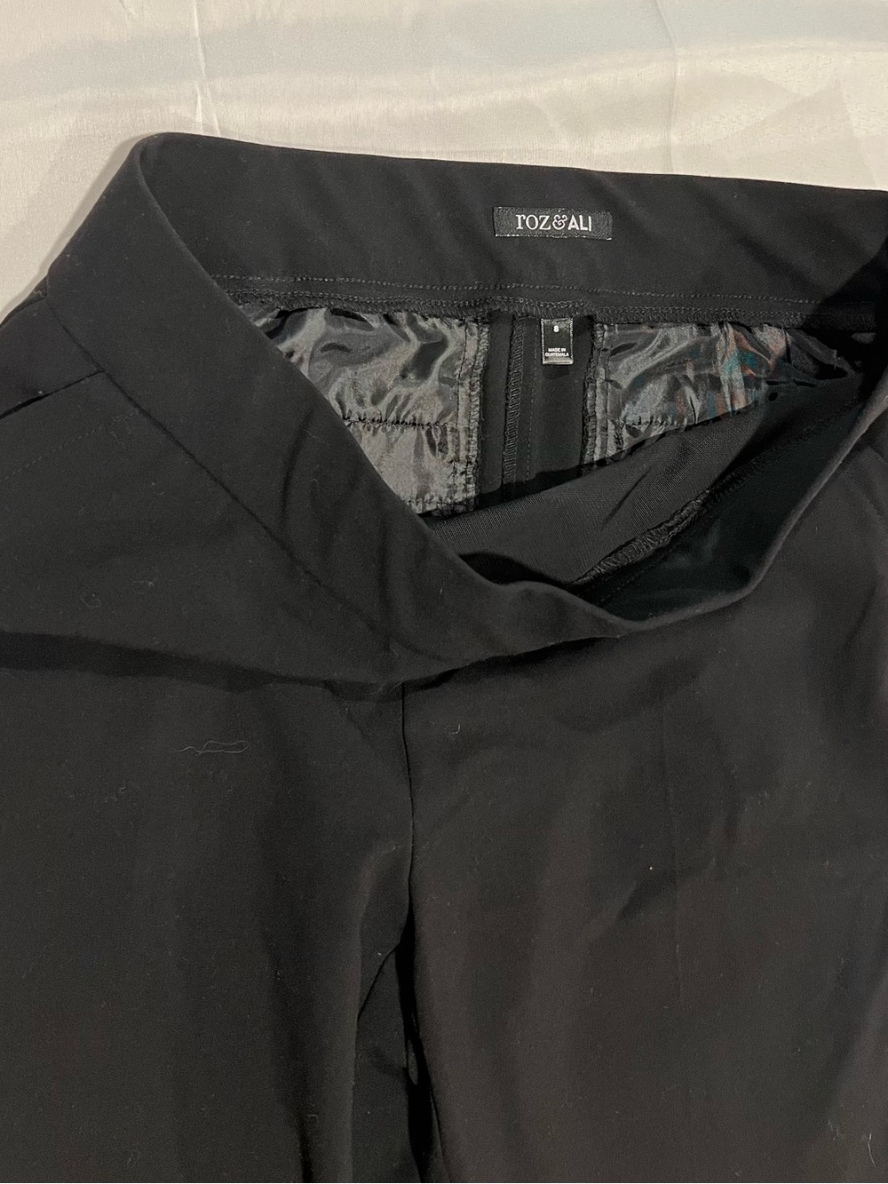Roz & Ali Black Stretch Flared Pants - Picture 2 of 5
